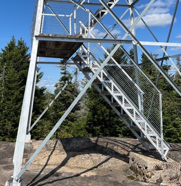 New fence on first stairway