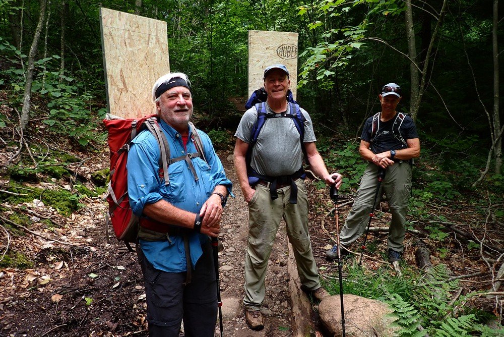 Rich and Jay with panels. Jack supervising