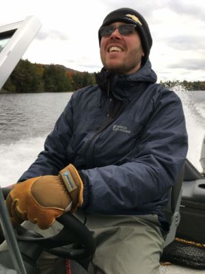 John driving us to the landing at the end of the day.